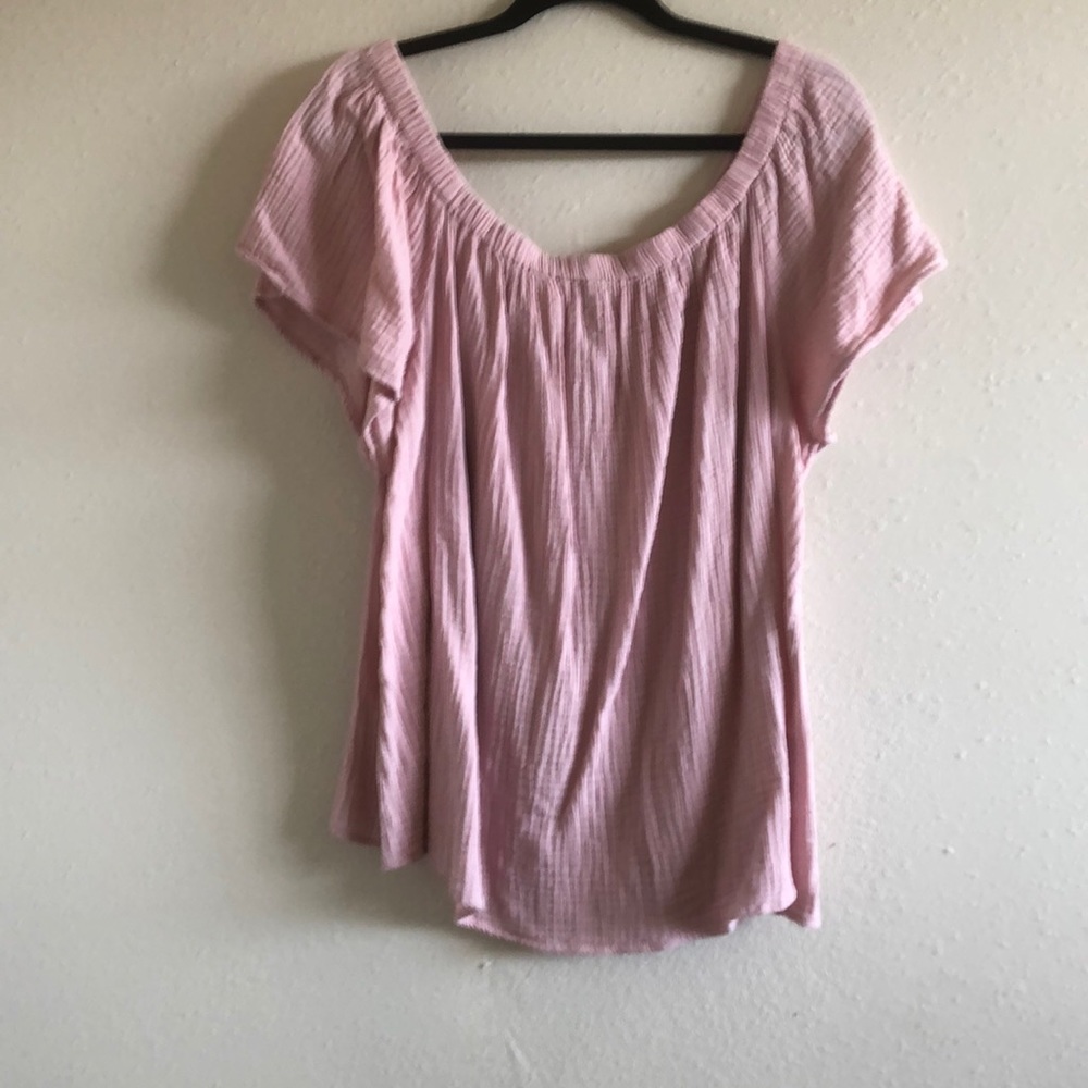 Pink Off-Shoulder Top